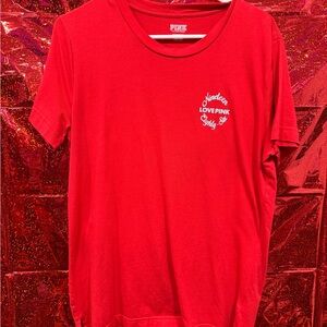 Victoria's Secret Red Short Sleeve Tee Sz Small